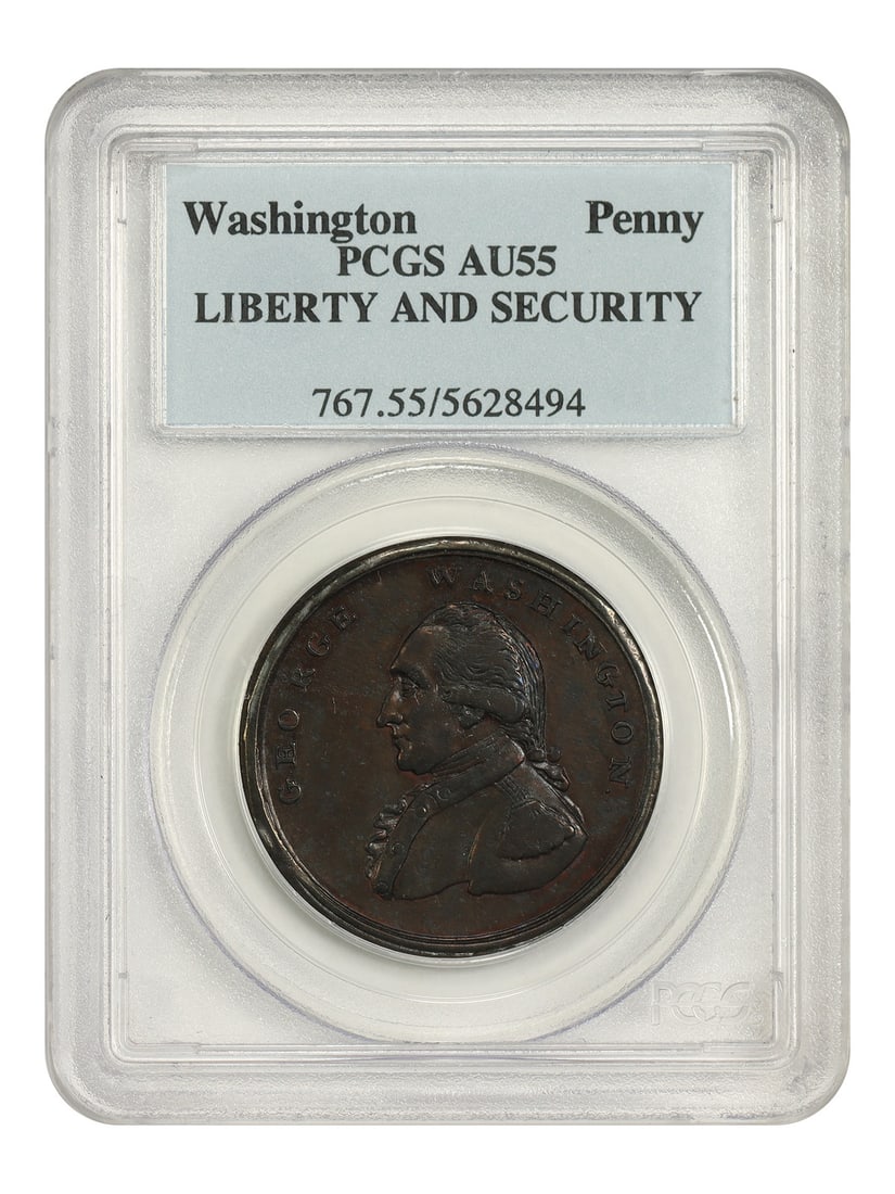 1795 Washington Liberty and Security Token PCGS AU55 Copper (1 of 4)
