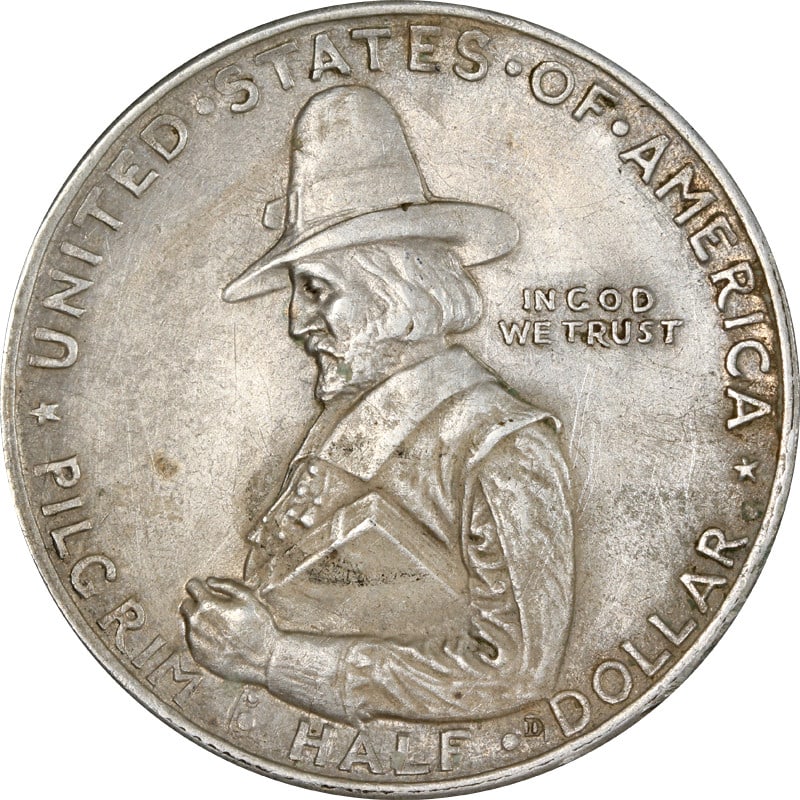 1920 Denver Pilgrim Commemorative Half Dollar Silver (1 of 2)