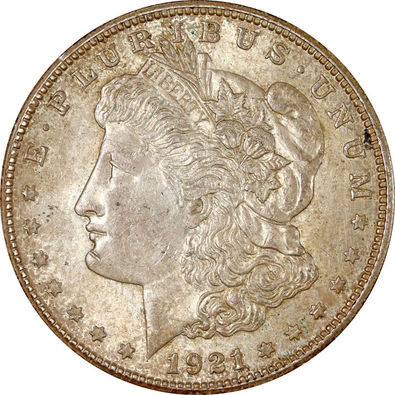 VAM 1B4 Thornhead 1921-S Silver Morgan Dollar United States Coin: VAM 1B4 Thornhead 1921-S Silver Morgan Dollar United States Coin This is a 1921-S Morgan Silver Dollar featuring the VAM 1B4 Thornhead variety. The coin is circulated and composed of silver with a fin