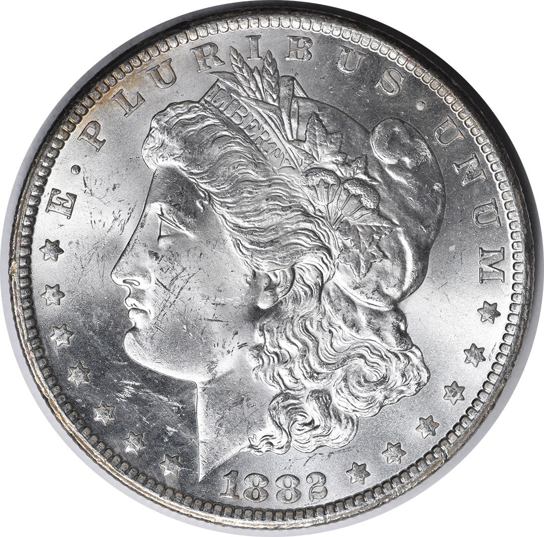 Choice BU 1882 Carson City Morgan Silver Dollar Uncertified Uncirculated: Choice BU 1882 Carson City Morgan Silver Dollar Uncertified Uncirculated This is an 1882 Carson City Morgan Silver Dollar in Choice Brilliant Uncirculated condition. The coin is uncertified and featur