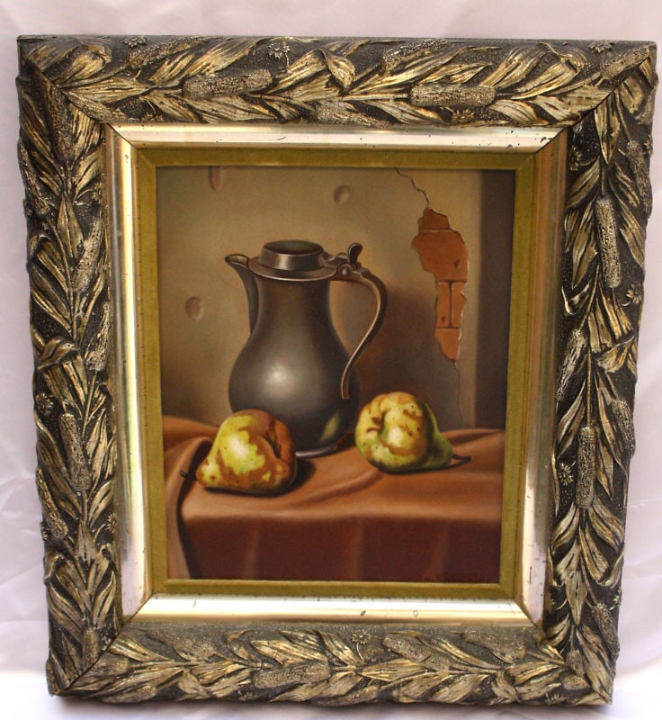 Cesarini Piere Luigi Oil on Board Still Life Painting Italy Listed Artist (1 of 7)