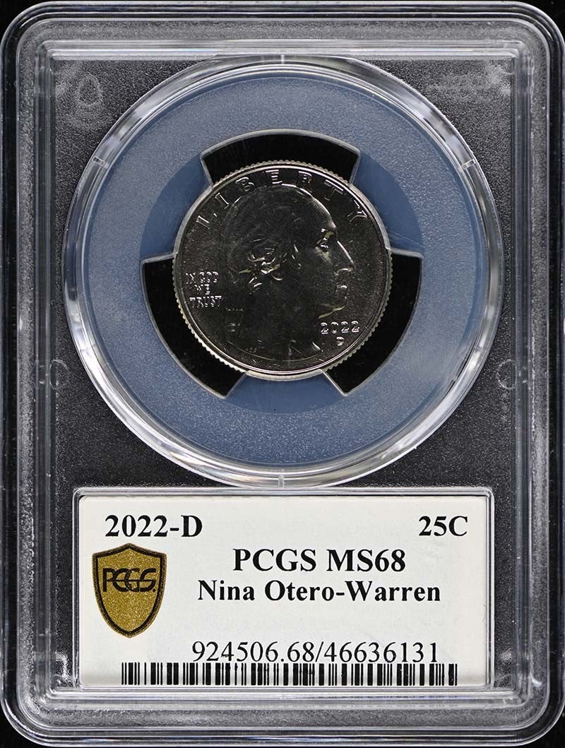 2022 Denver 25C Nina Otero-Warren PCGS MS68 (1 of 2)