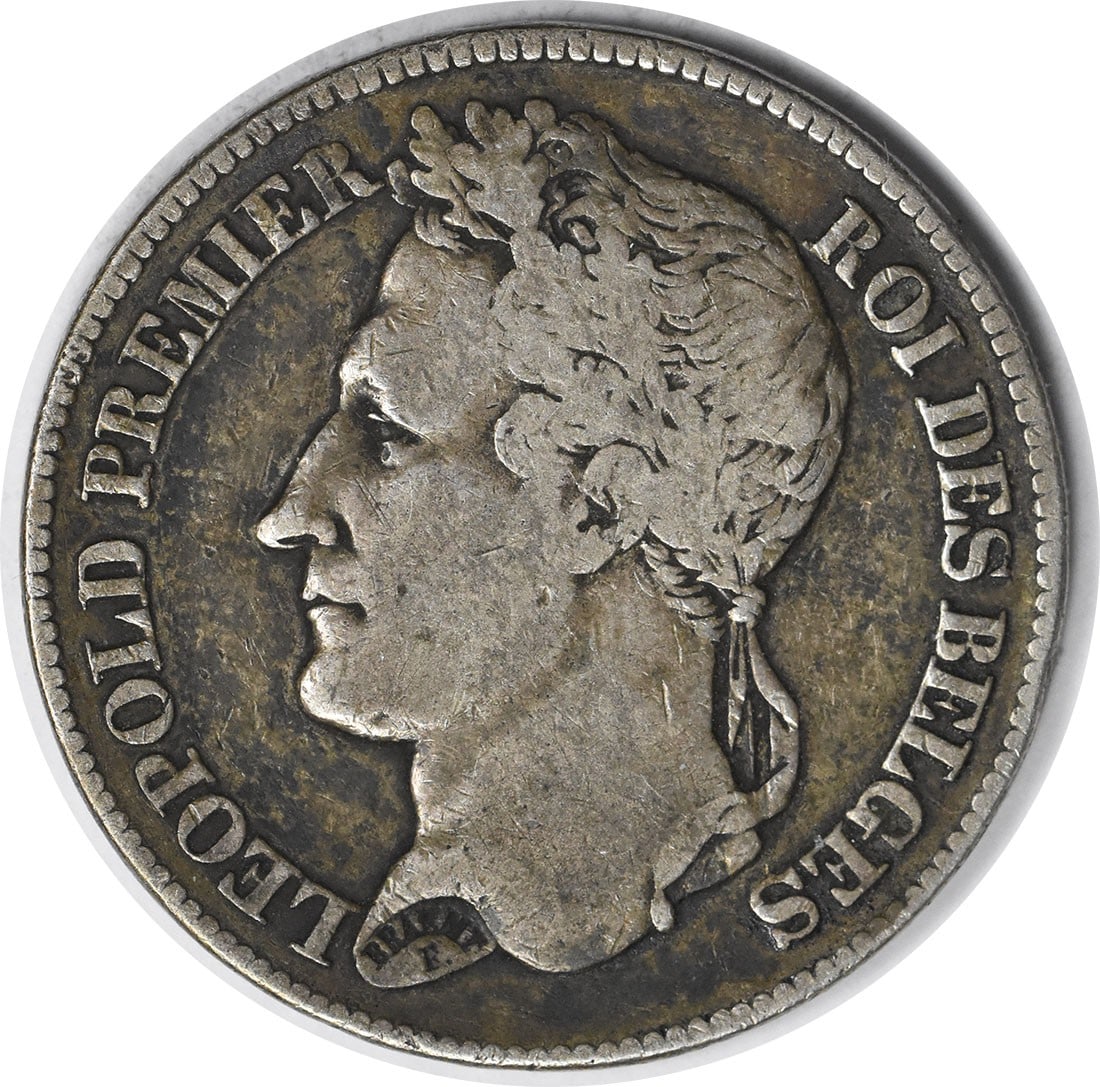 1843 Belgium 2 Francs KM9.2 Silver Coin VF Uncertified (1 of 2)