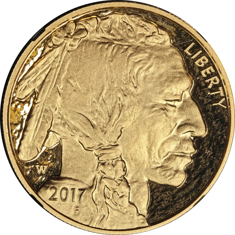 NGC PF70 Ultra Cameo 2017-W $50 Gold Buffalo First Releases Black Core: NGC PF70 Ultra Cameo 2017-W $50 Gold Buffalo First Releases Black Core This 2017-W Buffalo Gold $50 coin is an uncirculated collectible featuring a perfect PF70 Ultra Cameo grade by NGC. It is a First