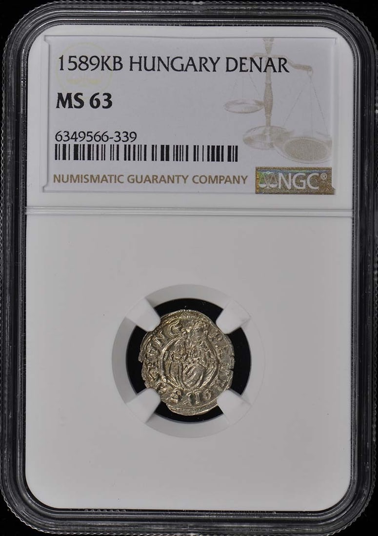 Uncirculated Hungary Denar Rudolf Madonna Child NGC MS63 (1 of 2)