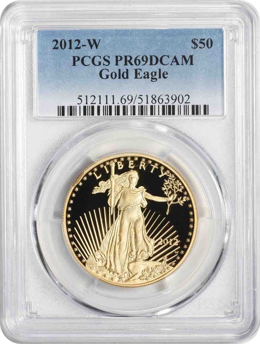 2012-W $50 American Gold Eagle PR69DCAM Limited Mintage Coin (1 of 2)