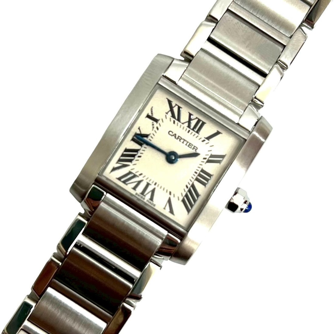 Cartier Tank Francaise SM Quartz Wristwatch Silver SS: Cartier Tank Francaise SM Quartz Wristwatch Silver SS This is a pre-owned Cartier Tank Francaise SM wristwatch featuring a stainless steel case and a quartz movement. Designed for unisex wear, this el