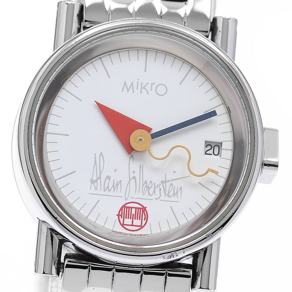 Alain Silberstein ladies automatic wristwatch Micro Date Swiss: Alain Silberstein ladies automatic wristwatch Micro Date Swiss A pre-owned Alain Silberstein women's automatic wristwatch with Micro Date function. Made in Switzerland, this watch is presented as a wr