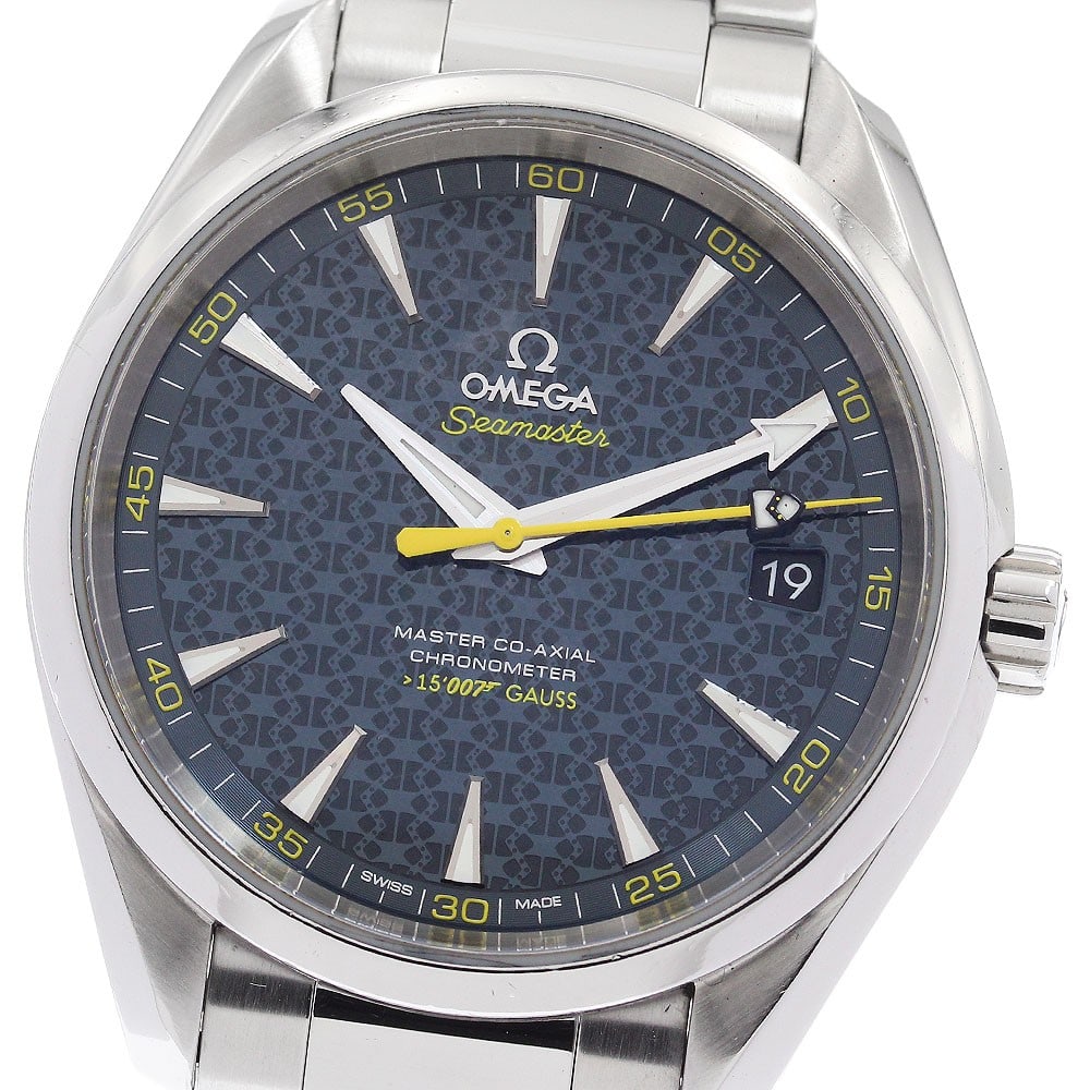 OMEGA Seamaster Aqua Terra 007 Men's Wristwatch 231.10.42.21.03.004: OMEGA Seamaster Aqua Terra 007 Men's Wristwatch 231.10.42.21.03.004 This is a pre-owned OMEGA Seamaster Aqua Terra James Bond 007 men's wristwatch. Crafted in Switzerland, this timepiece combines icon