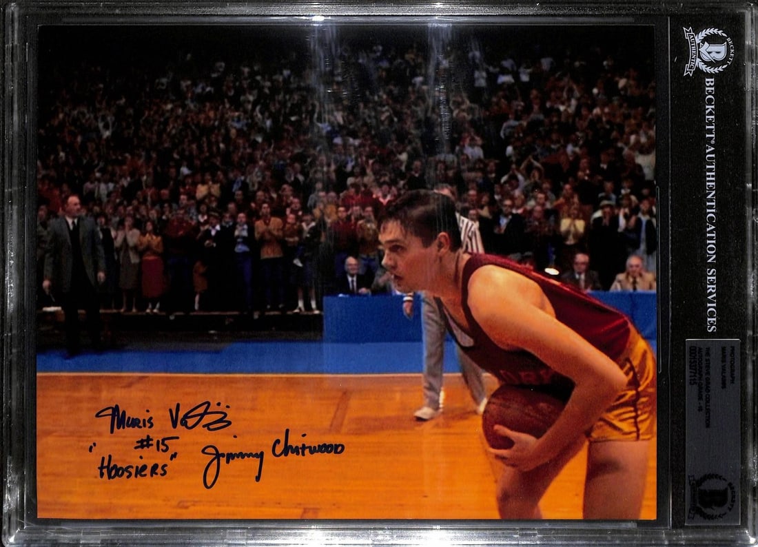 Beckett Slabbed 8x10 Hoosiers Photo Signed by Maris Valainis (1 of 1)