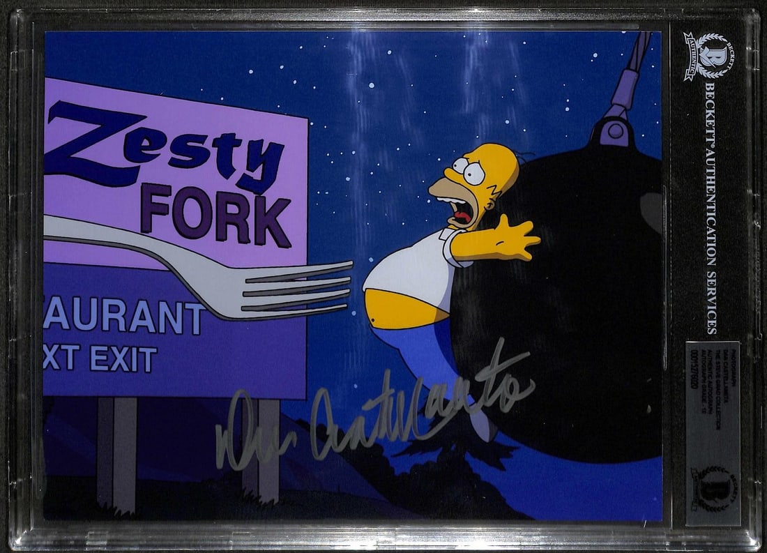 Beckett Slabbed 8x10 Simpsons Photo Signed by Dan Castellaneta (1 of 1)
