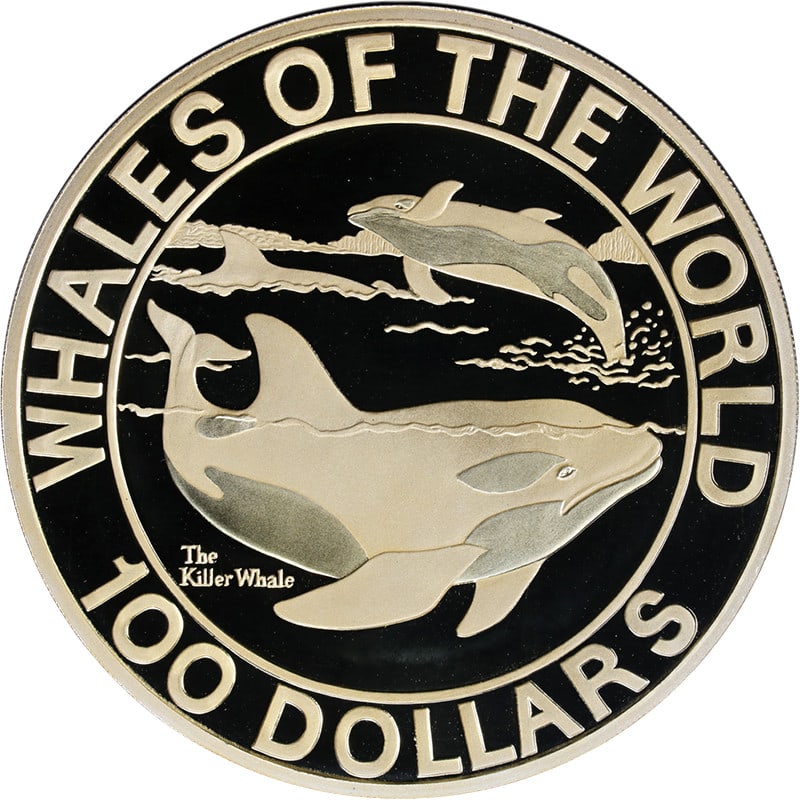 1994 Bahamas Kilo Silver Killer Whale Proof Coin 32.15 oz 0.999 (1 of 3)