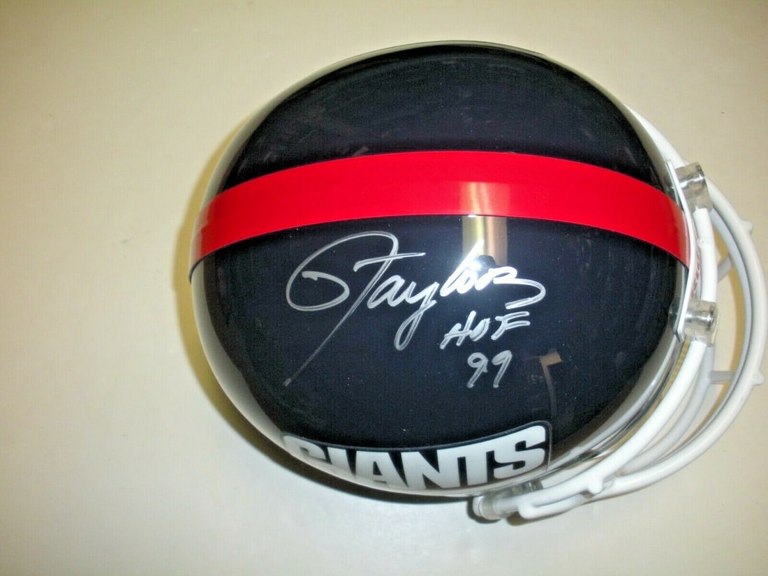 Signed Lawrence Taylor Full Size Giants Replica Helmet with PSA DNA Authentication (1 of 4)