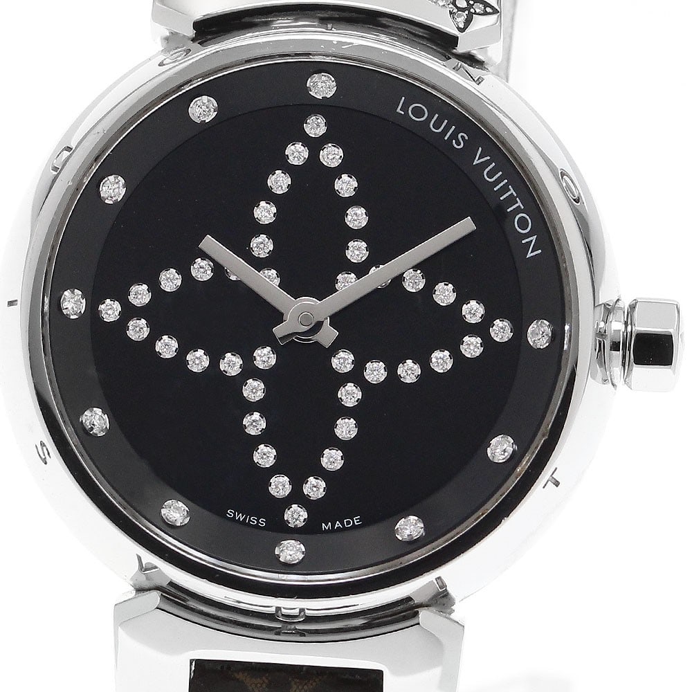 Women's Quartz Wristwatch Louis Vuitton Tambour Q12M5 Diamond: Women's Quartz Wristwatch Louis Vuitton Tambour Q12M5 Diamond Louis Vuitton Tambour Diamond quartz women's wristwatch. This pre-owned watch is from Switzerland and is designed for women. Specification