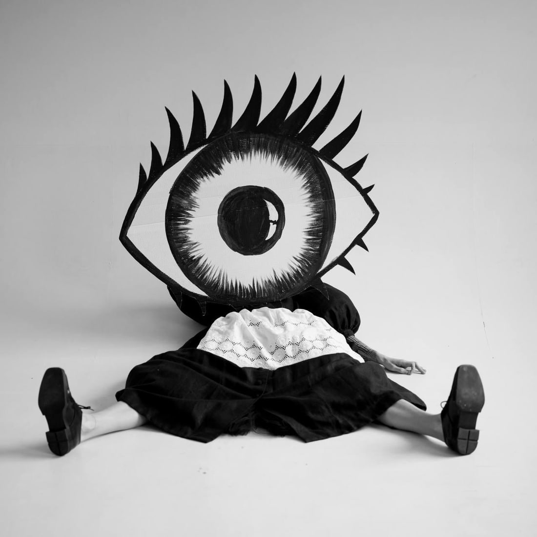 Olha Stepanian Big Eyes 2 Signed 31 x 31 Edition 1 of 7: Olha Stepanian Big Eyes 2 Signed 31 x 31 Edition 1 of 7 "Big Eyes 2" is a surrealist photographic artwork by Olha Stepanian, created in 2025. This piece is part of a limited edition of 7, measuring 31