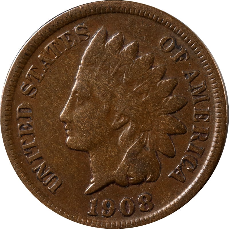 San Francisco Mint 1908 Copper Indian Head Cent Key Date Coin: San Francisco Mint 1908 Copper Indian Head Cent Key Date Coin This is a 1908-S Indian Cent, recognized as a key date for collectors. The coin was minted in San Francisco and is composed of copper. It 