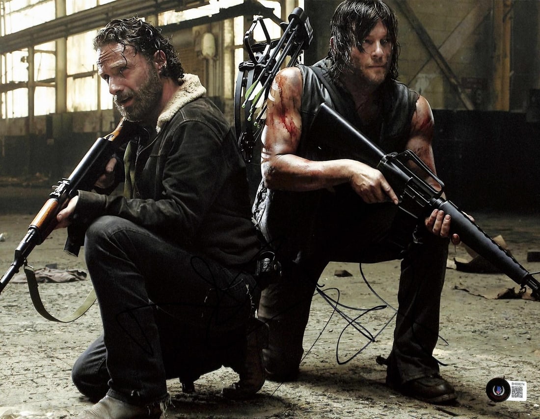 11x14 Walking Dead photo signed by Lincoln and Reedus Beckett (1 of 1)