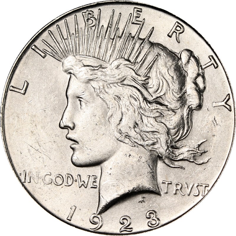United States 1923-S Peace Silver Dollar Uncertified: United States 1923-S Peace Silver Dollar Uncertified 1923-S Peace Dollar in uncirculated condition. The coin is composed of silver and has a fineness of 0.9. It is a pre-owned United States issue. Spe