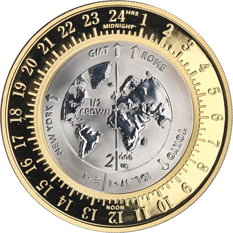 Isle of Man 2000 Half Crown Gold and Titanium Proof Coin 0.2891oz (1 of 2)