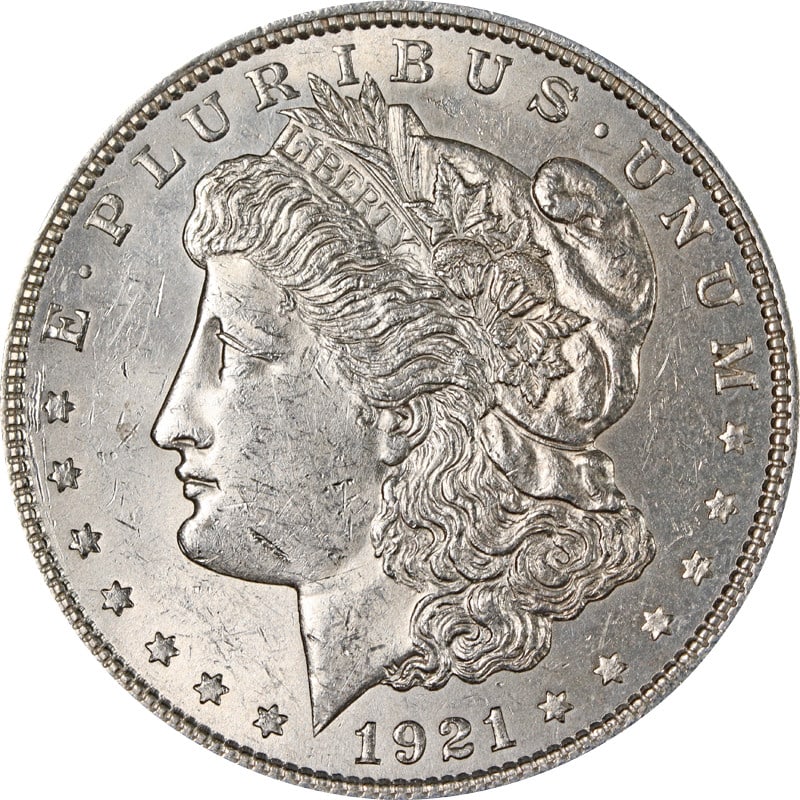 1921 Philadelphia Mint VAM 25 Morgan Silver Dollar Wide Reeds Variety: 1921 Philadelphia Mint VAM 25 Morgan Silver Dollar Wide Reeds Variety This 1921-P Morgan Silver Dollar features the VAM 25 variety with wide reeds. The coin is circulated and composed of 0.9 fine silv