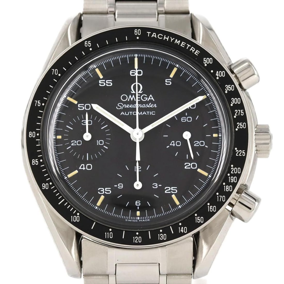 Omega Speedmaster 3510.50 stainless steel automatic men's wristwatch: Omega Speedmaster 3510.50 stainless steel automatic men's wristwatch This OMEGA Speedmaster 3510.50 is a men's automatic wristwatch featuring a 39mm stainless steel case and matching bracelet. The mod
