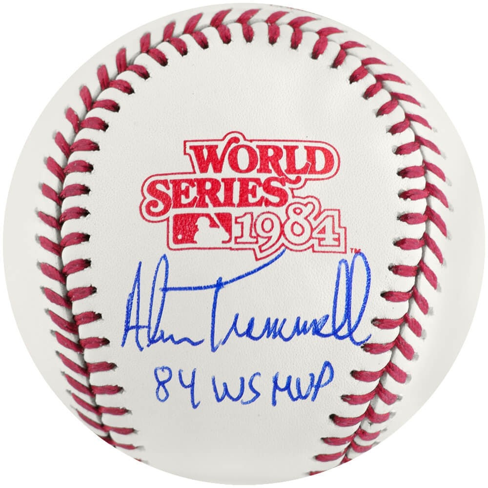 Alan Trammell Signed Rawlings 1984 WS Baseball with MVP Inscription COA (1 of 1)