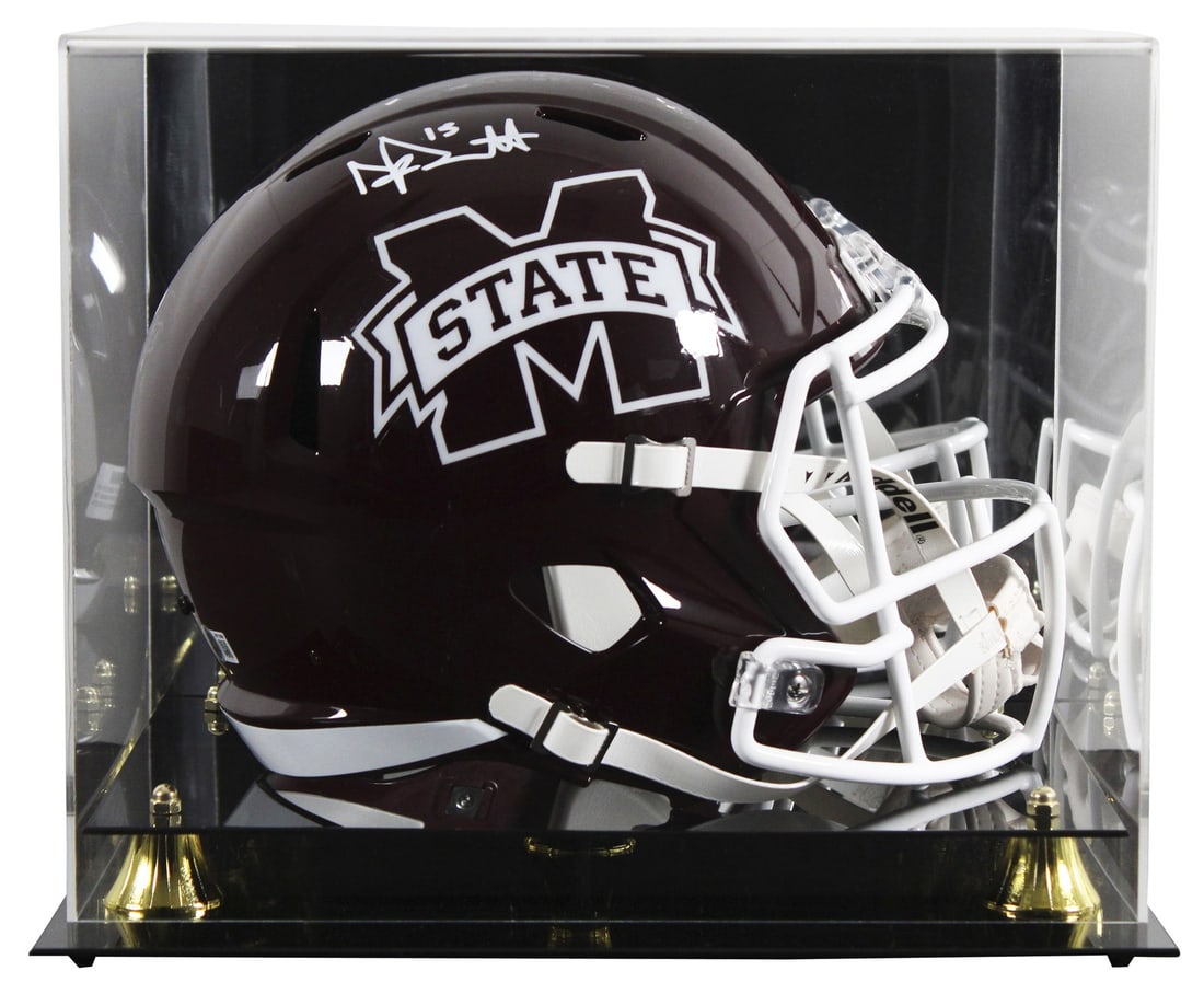 Dak Prescott autographed Mississippi State full size Speed replica helmet with case BAS (1 of 4)
