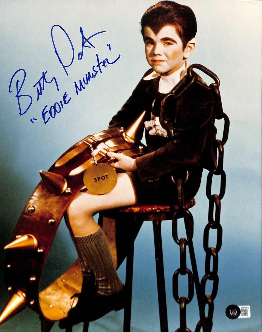 Butch Patrick Signed 11x14 Eddie Munster Photo Beckett Certified: Butch Patrick Signed 11x14 Eddie Munster Photo Beckett Certified Celebrate a piece of television history with this authentic 11x14 photograph signed by Butch Patrick, the beloved actor known for his r