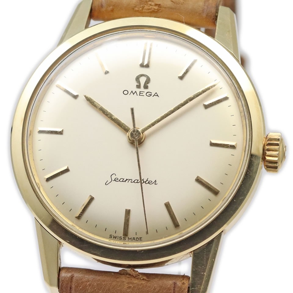 OMEGA 30mm Seamaster Cal.285 Men's Wristwatch Ref.14390-2SC: OMEGA 30mm Seamaster Cal.285 Men's Wristwatch Ref.14390-2SC This is a pre-owned OMEGA Seamaster men's wristwatch, featuring reference number 14390-2SC and equipped with a Caliber 285 movement. Made in