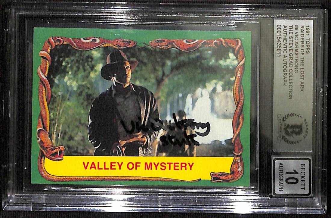 Vic Armstrong Signed 1981 Topps Indiana Jones #67 Auto Grade 10 Beckett (1 of 1)