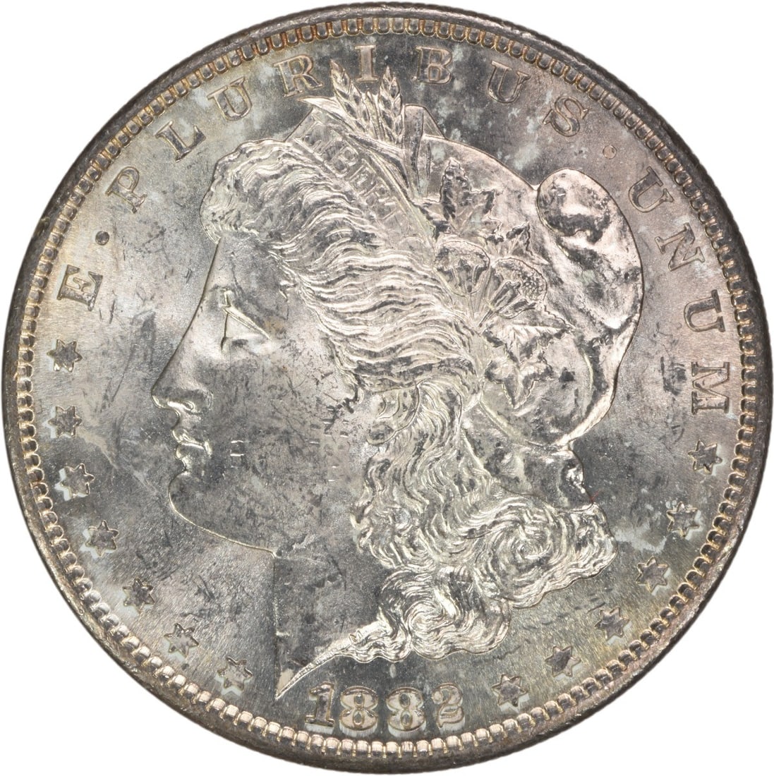Choice BU 1882-S Silver Morgan Dollar Uncertified San Francisco Mint: Choice BU 1882-S Silver Morgan Dollar Uncertified San Francisco Mint This is an 1882-S Morgan Silver Dollar featuring a Choice Brilliant Uncirculated (BU) grade. The coin is composed of silver, minted