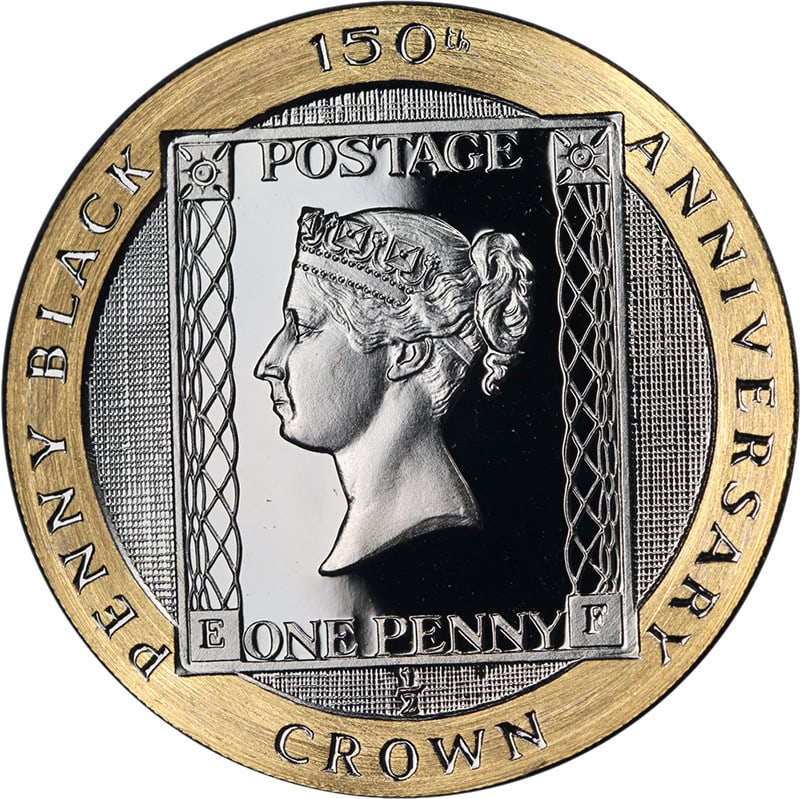 Isle of Man 1990 Gold Proof 1/2 Ounce 1/2 Crown Penny Black Coin (1 of 2)