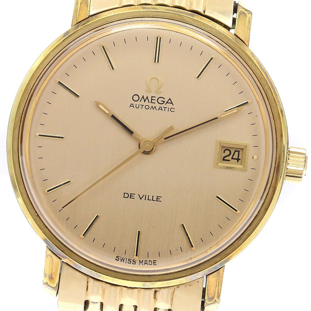 Omega De Ville Ref 166.0086 Automatic Date Wristwatch: Omega De Ville Ref 166.0086 Automatic Date Wristwatch This OMEGA De Ville men's wristwatch, reference 166.0086, features a classic rice bracelet design and is powered by the automatic caliber 1002 mov