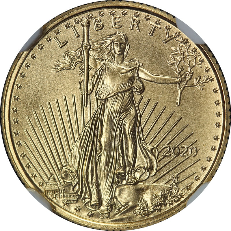 NGC MS70 2020 $5 Gold American Eagle Don Everhart Signed Coin (1 of 4)