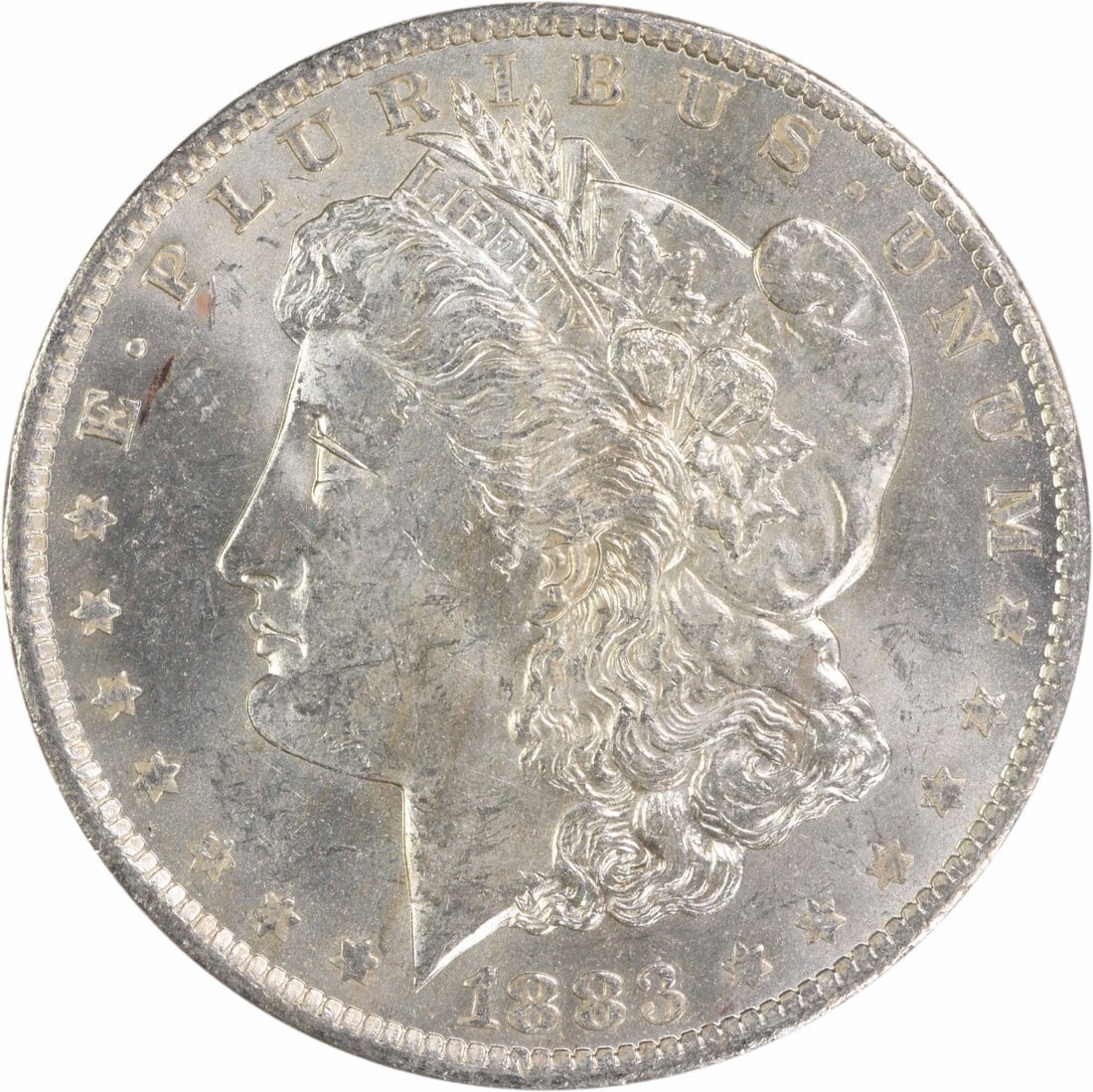 Choice BU 1883-O Morgan Silver Dollar Uncirculated Uncertified: Choice BU 1883-O Morgan Silver Dollar Uncirculated Uncertified This is an 1883-O Morgan Silver Dollar from the United States, featuring a Choice Brilliant Uncirculated (BU) grade. The coin is uncertif