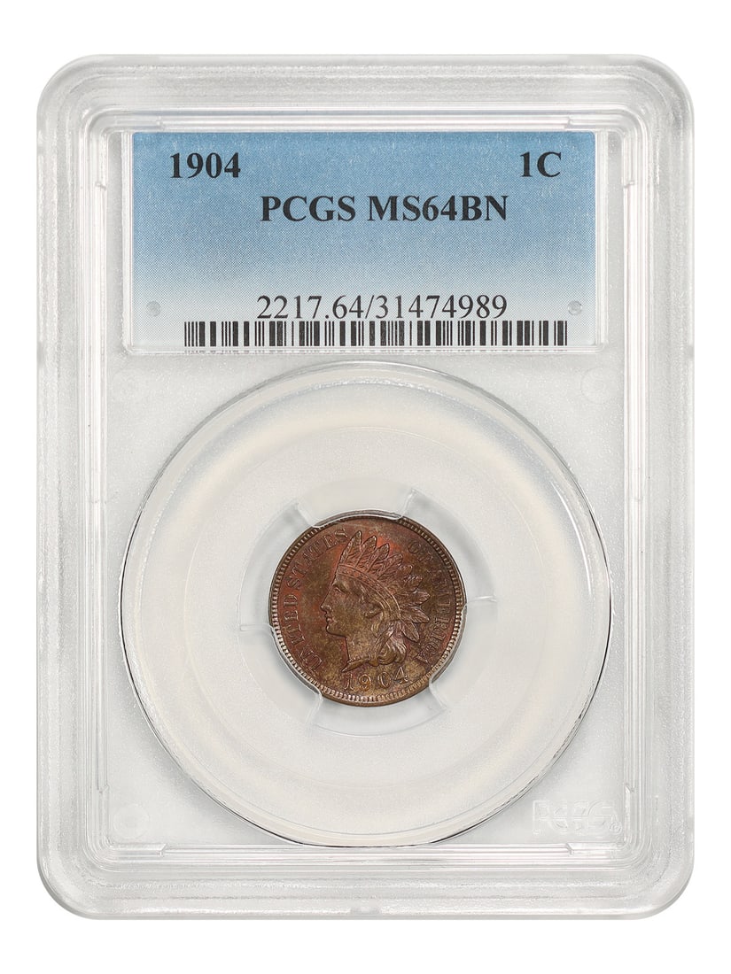 PCGS MS64BN 1904 Indian Cent 1C (1 of 4)