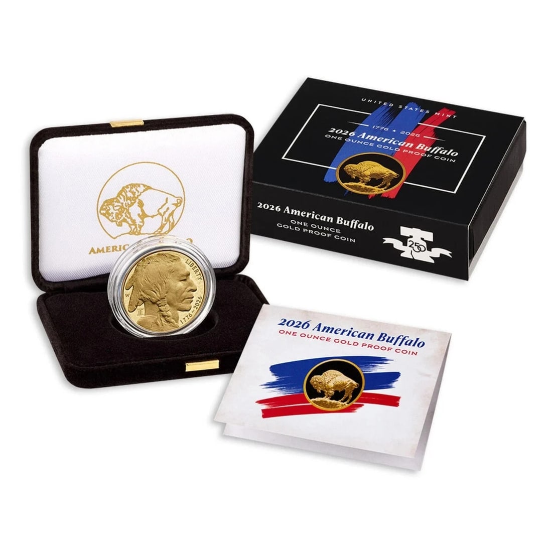 U.S. Mint 2026-W Proof Gold American Buffalo 1 oz Liberty Bell Privy OGP COA: U.S. Mint 2026-W Proof Gold American Buffalo 1 oz Liberty Bell Privy OGP COA 2026-W 1 oz Proof Gold American Buffalo coin with Liberty Bell privy mark. It is a pre-owned, ungraded proof issue from the