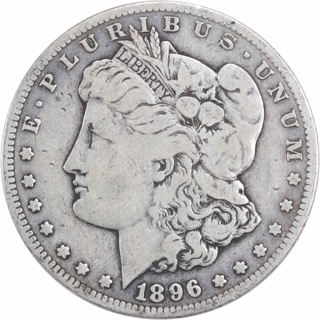 1896-S Morgan Silver Dollar VF Uncertified Coin San Francisco: 1896-S Morgan Silver Dollar VF Uncertified Coin San Francisco This 1896-S Morgan Silver Dollar is a remarkable piece for collectors, showcasing the artistry of designer George T. Morgan. With a grade 