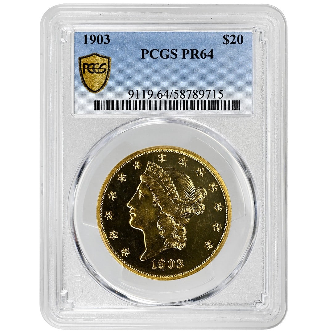 PCGS PR64 1903 Liberty Head $20 Proof Gold Coin (1 of 4)