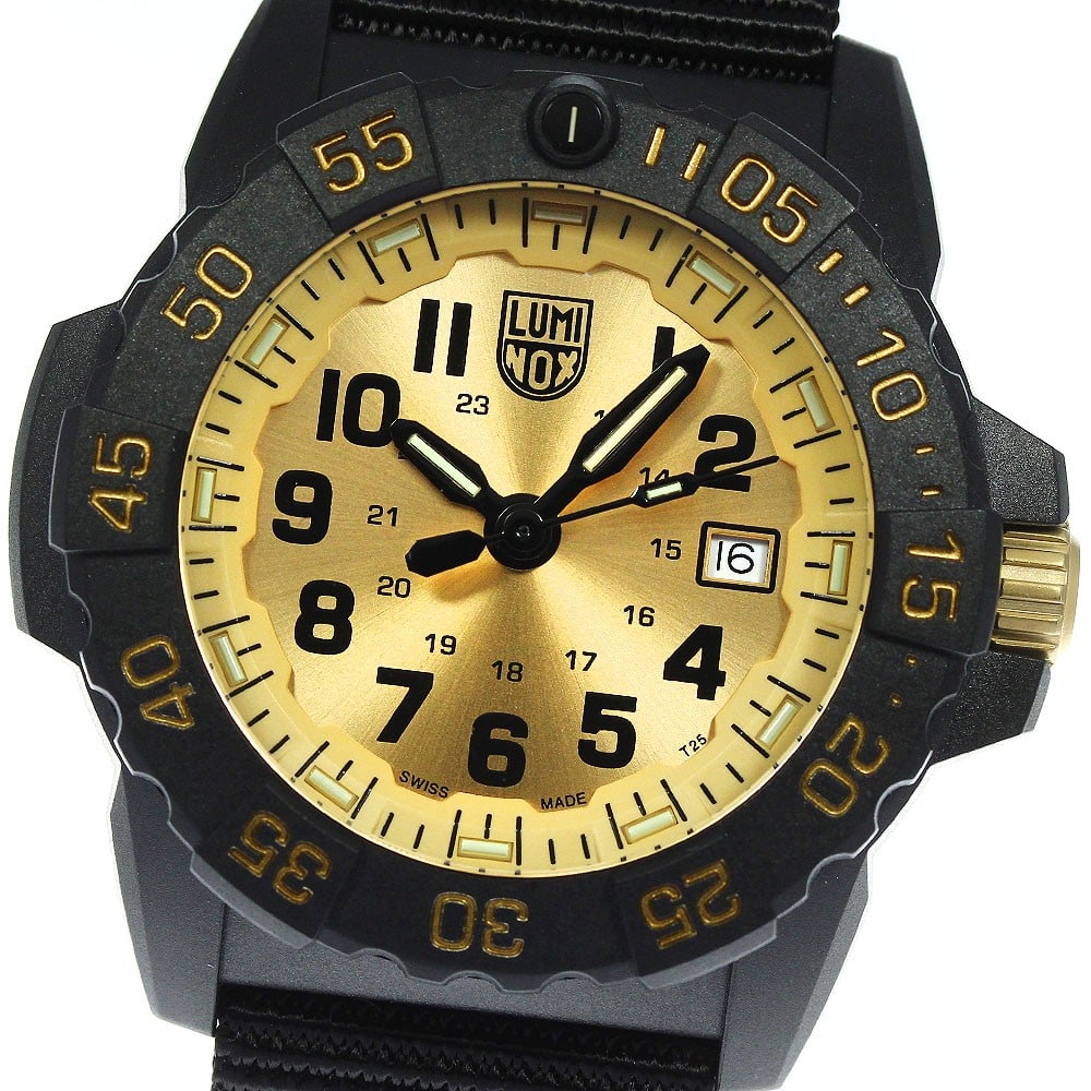 Luminox Navy Seal 3500 Gold Quartz Date Watch 3505.GP.SET (1 of 8)
