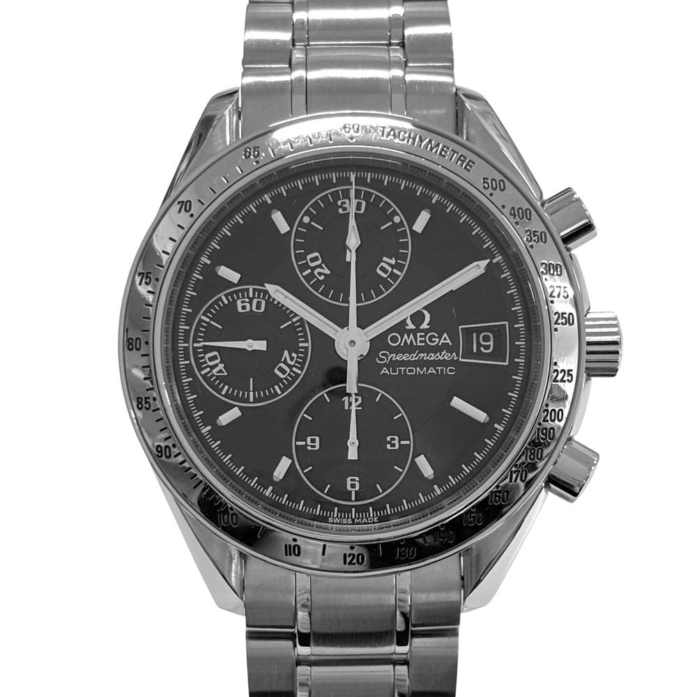 Omega Speedmaster Date 3513.50 Automatic Chronograph Black Dial: Omega Speedmaster Date 3513.50 Automatic Chronograph Black Dial This OMEGA Speedmaster Date men's wristwatch, model 3513.50, features a black dial with three sub-dials and a date display, offering bot