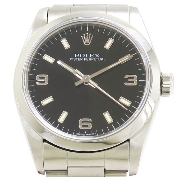 Rolex 67480 Oyster Perpetual 31mm Black Dial Stainless Steel Watch (1 of 8)