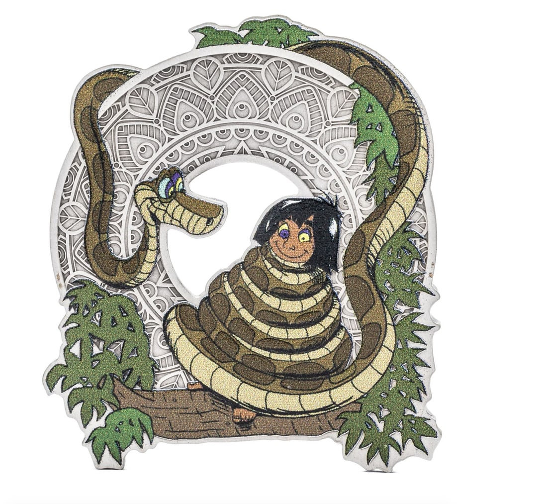 2025 Niue $2 Silver Coin Disney Kaa with Box and COA: 2025 Niue $2 Silver Coin Disney Kaa with Box and COA This 2025 Niue $2 silver piece features Kaa from Disney's The Jungle Book and celebrates the Year of the Snake. It contains one ounce of pure silve
