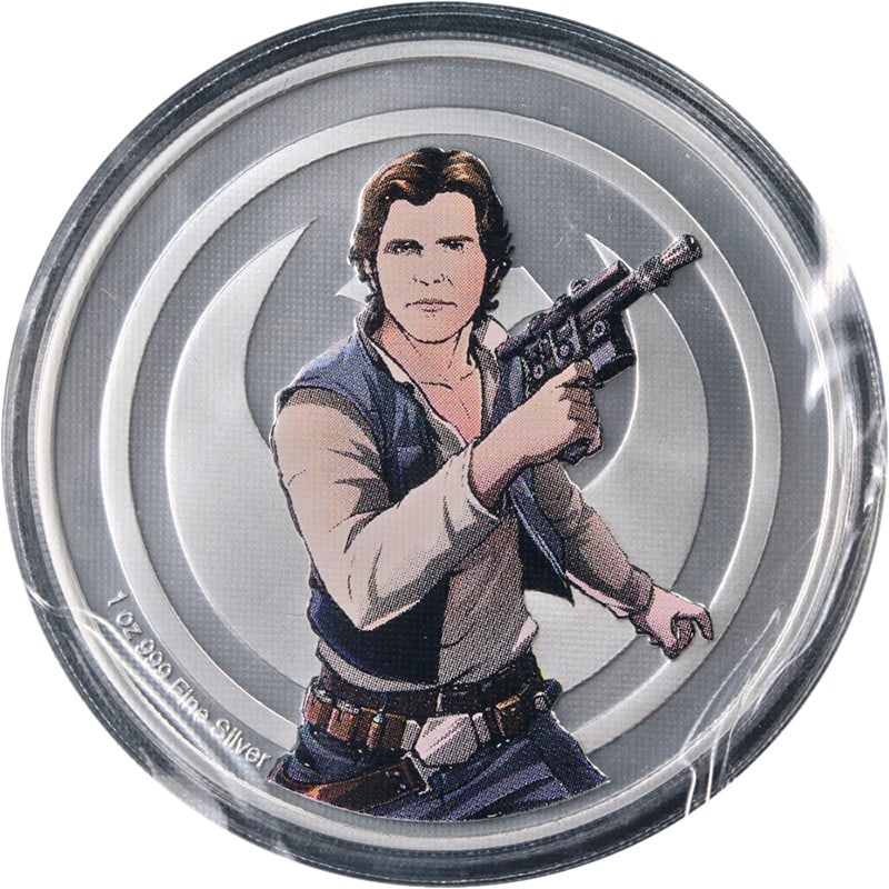 2025 1oz Silver Star Wars Han Solo Boba Fett Coin OGP COA (1 of 4)