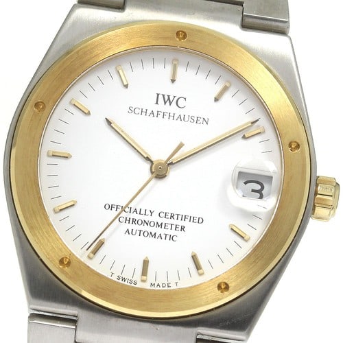 IWC Ingenieur White Dial YG Markers Stainless Steel Bracelet IW352103 (1 of 6)