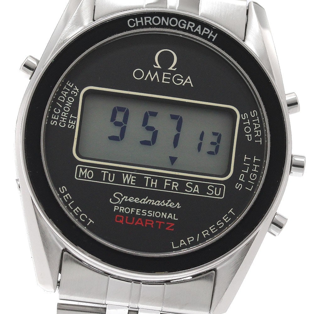 OMEGA Quartz Speedmaster Professional Chronograph Men's Wristwatch 186.0004: OMEGA Quartz Speedmaster Professional Chronograph Men's Wristwatch 186.0004 This OMEGA Speedmaster Professional Chronograph Quartz men's wristwatch features Swiss craftsmanship and a classic design. I