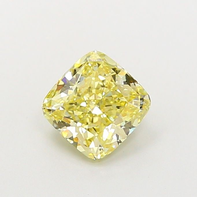 Loose Diamond - CUSHION MODIFIED 1.26ct Fancy Yellow VVS2: Loose Diamond - CUSHION MODIFIED 1.26ct Fancy Yellow VVS2 Source: This is a real non-mined Diamond that has been grown in a lab Shape: CUSHION MODIFIED Carats: 1.26 Color: Fancy Yellow Certification: 