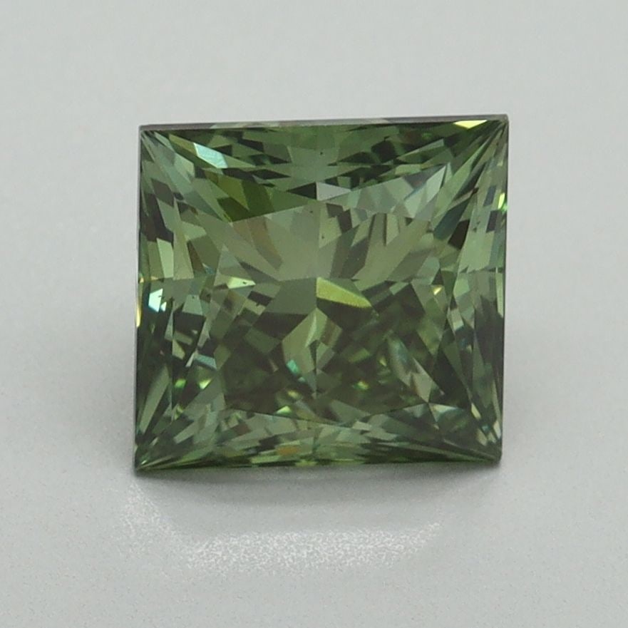 Loose Diamond - PRINCESS 2.01ct Fancy Vivid Green VS1: Loose Diamond - PRINCESS 2.01ct Fancy Vivid Green VS1 Source: This is a real non-mined Diamond that has been grown in a lab Shape: PRINCESS Carats: 2.01 Color: Fancy Vivid Green Certification: IGI