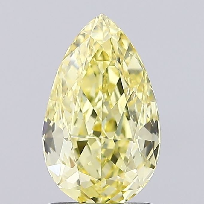 Loose Diamond - PEAR 2.01ct Fancy Intense Yellow VS2: Loose Diamond - PEAR 2.01ct Fancy Intense Yellow VS2 Source: This is a real non-mined Diamond that has been grown in a lab Shape: PEAR Carats: 2.01 Color: Fancy Intense Yellow Certification: IGI Video