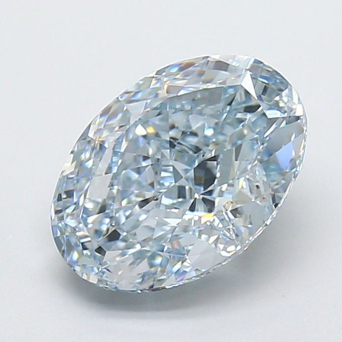 Loose Diamond - OVAL 3.76ct Fancy Intense Blue FL: Loose Diamond - OVAL 3.76ct Fancy Intense Blue FL Source: This is a real non-mined Diamond that has been grown in a lab Shape: OVAL Carats: 3.76 Color: Fancy Intense Blue Certification: IGI Video: